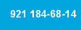 921 184-68-14 921 184-68-14